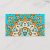 Indisches Motiv des Leuchtorange- u. Visitenkarte (Rückseite)