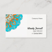 Indisches Motiv des Leuchtorange- u. Visitenkarte (Vorderseite)