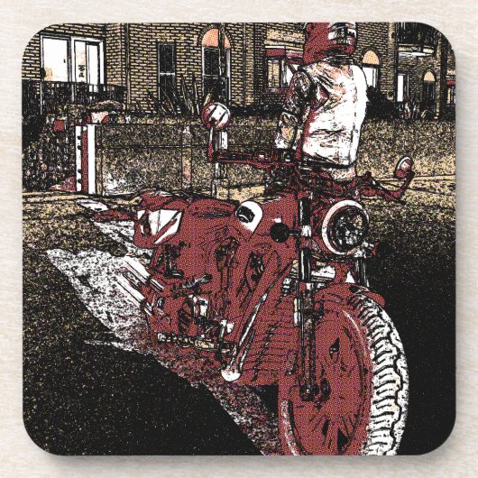 Indisches Motorrad  Getränkeuntersetzer (Vorderseite)