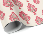 Indisches Muster auf Beige Hintergrundpapier Geschenkpapier (Rolleneckpunkt)