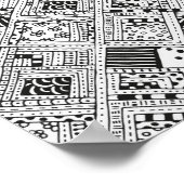 Indisches Muster Doodle 2 Poster (Ecke)