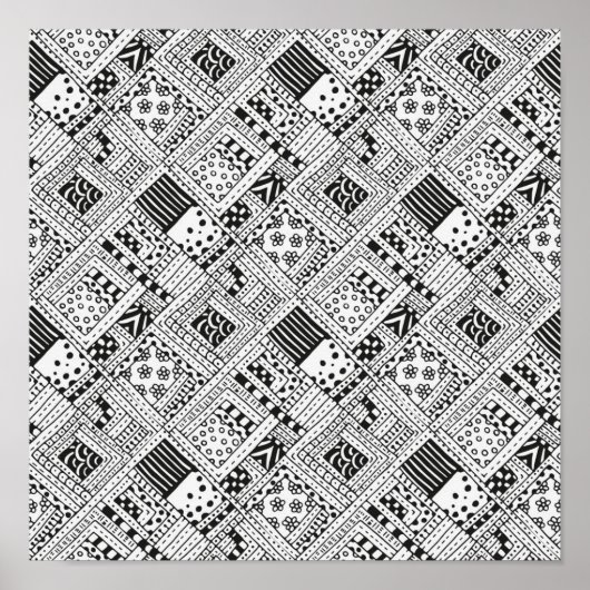 Indisches Muster Doodle 2 Poster (Vorne)