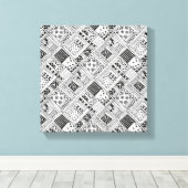 Indisches Muster Doodle 6 Leinwanddruck (Insitu (Holzboden))