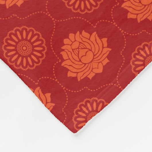 Indisches Muster Fleecedecke (Ecke)