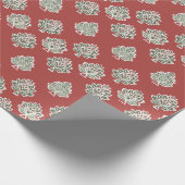 Indisches Muster für Maroon Background Geschenkpapier (Ecke)