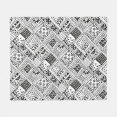 Indisches Muster-Gekritzel Fleecedecke (Vorderseite (Horizontal))