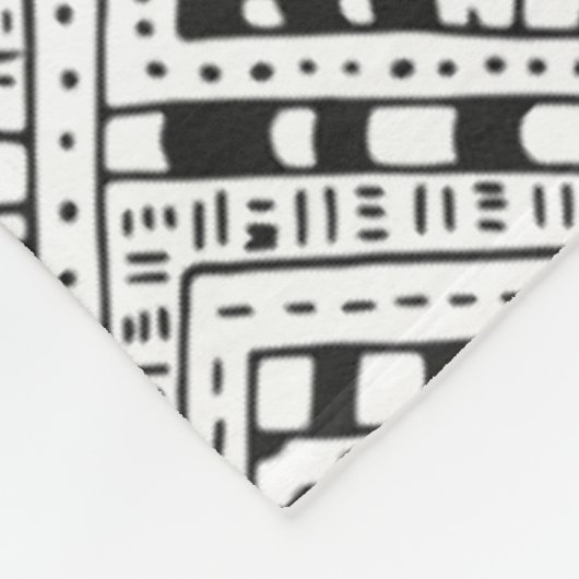 Indisches Muster-Gekritzel Fleecedecke (Ecke)