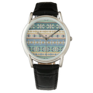 Indisches Muster Geo-Schritt- im Freien Armbanduhr