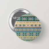 Indisches Muster Geo-Schritt-| im Freien Button (Vorne & Hinten)