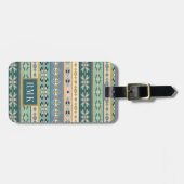 Indisches Muster Geo-Schritt-| im Freien Gepäckanhänger (Vorderseite horizontal)