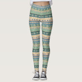 Indisches Muster Geo-Schritt-| im Freien Leggings (Vorderseite)