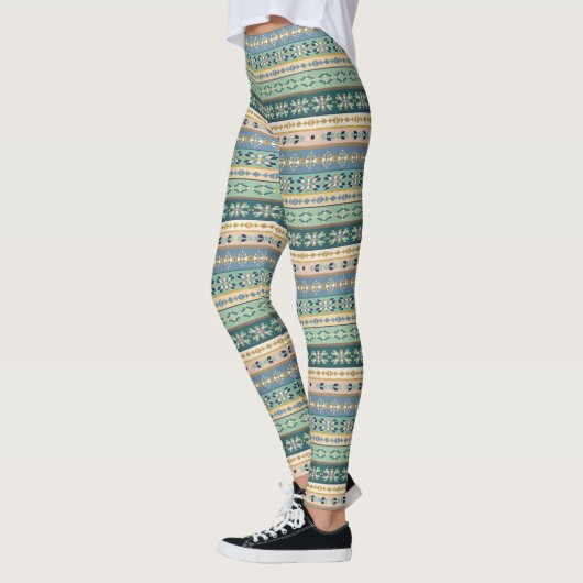 Indisches Muster Geo-Schritt-| im Freien Leggings (Links)