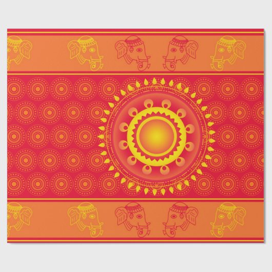indisches Muster Geschenkpapier (Flach)