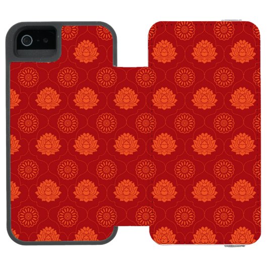 Indisches Muster Incipio iPhone Geldbeutel-Hülle (Folio Geöffnet)