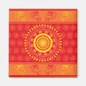 indisches Muster Magnet (Vorne)