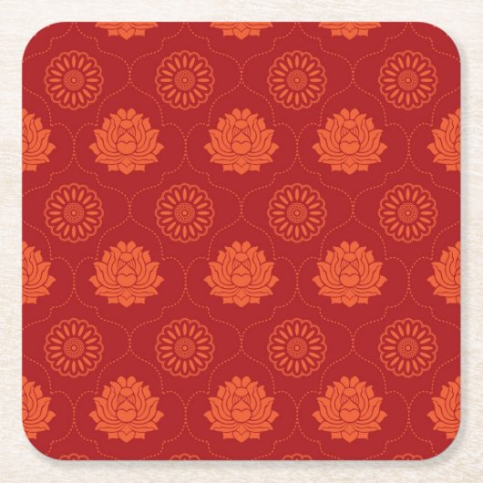 Indisches Muster Rechteckiger Pappuntersetzer (Vorderseite)