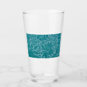 Indisches Muster (von William Morris) Glas (Vorderseite)