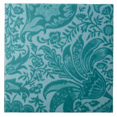 Indisches Muster (von William Morris) Keramik Tile Fliese (Vorderseite)