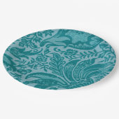 Indisches Muster (von William Morris) Papierplatte Pappteller (Schrägansicht)