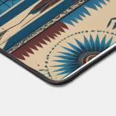 Indisches Muster. Western. Personalisiert Schreibtischunterlage (Ecke)