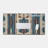 Indisches Muster. Western. Personalisiert Schreibtischunterlage (Tastatur & Maus)