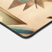 Indisches Muster. Western. Personalisiert Schreibtischunterlage (Ecke)