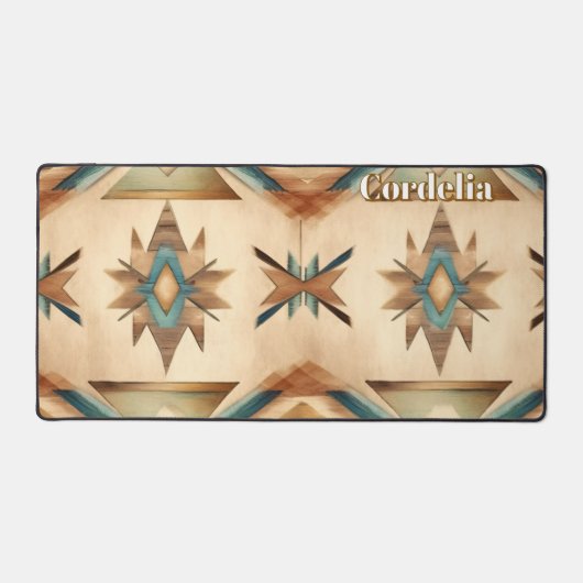 Indisches Muster. Western. Personalisiert Schreibtischunterlage (Vorderseite)