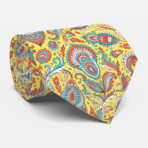 Indisches Paisley-Blumenmuster nahtlos Krawatte