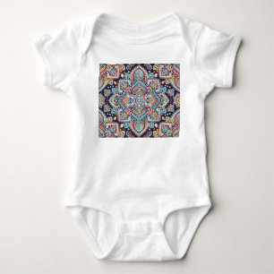 Indisches Paisley: Ethnisches Mandala-Muster Baby Strampler