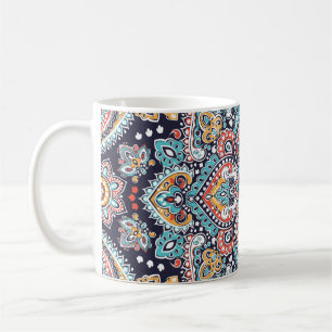 Indisches Paisley: Ethnisches Mandala-Muster Kaffeetasse