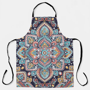 Indisches Paisley: Ethnisches Mandala-Muster Schürze