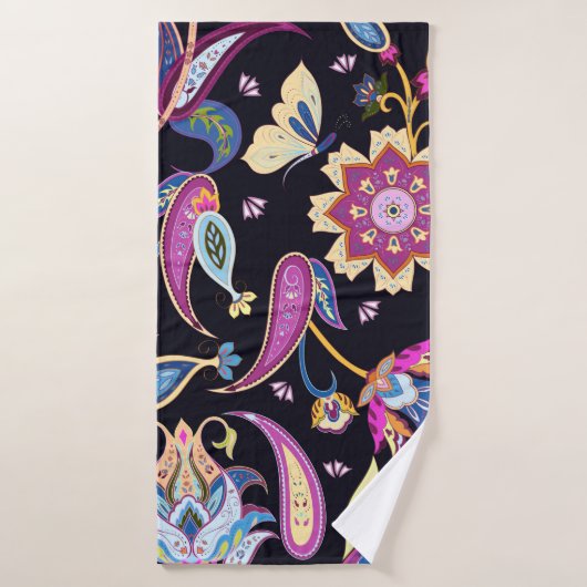 Indisches Paisley-Muster Badehandtuch (Badehandtuch)