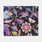 Indisches Paisley-Muster Fleecedecke (Vorderseite (Horizontal))