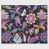 Indisches Paisley-Muster Geschenkpapier (Flach)