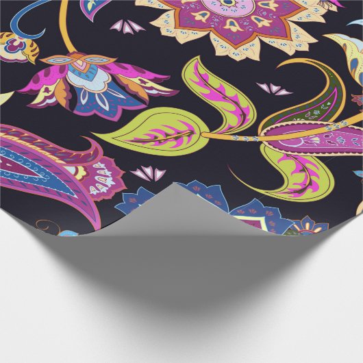 Indisches Paisley-Muster Geschenkpapier (Ecke)