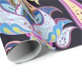Indisches Paisley-Muster Geschenkpapier (Rolleneckpunkt)