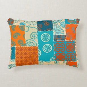 Indisches Patchwork, nahtloser vintage Hintergrund Dekokissen