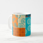Indisches Patchwork, nahtloser vintage Hintergrund Kaffeetasse (Vorderseite Links)