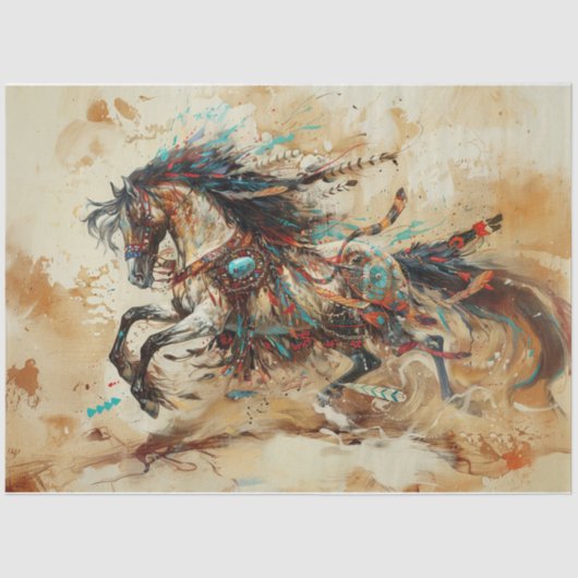 Indisches Pferd Seidenpapier (Vorderseite)