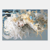 Indisches Pferd, Wasserfarbenpferd, Exotische Frau Geschenkpapier Set (Vorderseite 3)