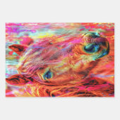 Indisches Pferd, Wasserfarbenpferd, Exotische Frau Geschenkpapier Set (Vorderseite 2)