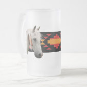 Indisches Pony Mattglas Bierglas (Vorderseite Links)
