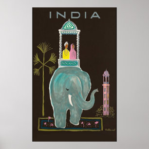 Indisches Reiseplakat vintage Poster