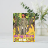 Indisches Reiseplakat von Bengaluru Postkarte (Stehend Vorderseite)