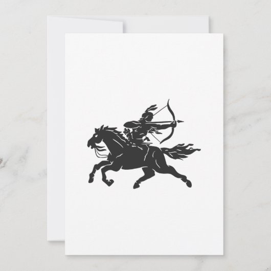 Indisches Reitpferd - Farbe wählen Einladung (Rückseite)