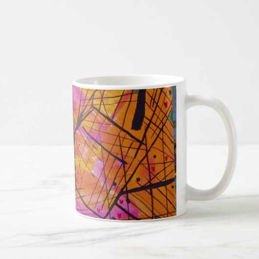 Indisches Sonnenuntergang-Aquarell Kaffeetasse (Rechts)