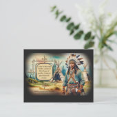 Indisches Sprichwort - dem Wind lauschen Postkarte (Stehend Vorderseite)