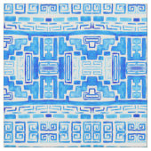 Indisches Stammmuster Blau Stoff (Nahaufnahme)