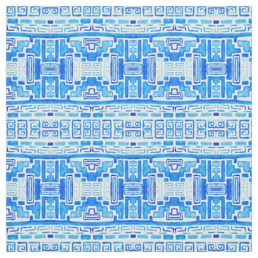 Indisches Stammmuster Blau Stoff (Muster)