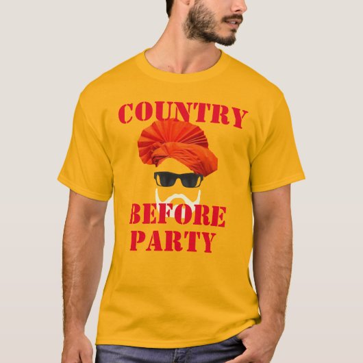 indisches starkes Land vor dem Party indischen PM T-Shirt (Vorderseite)